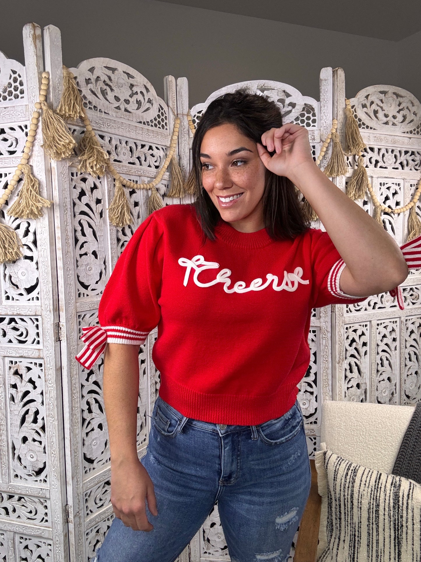 "Cheers" Sweater (Red)