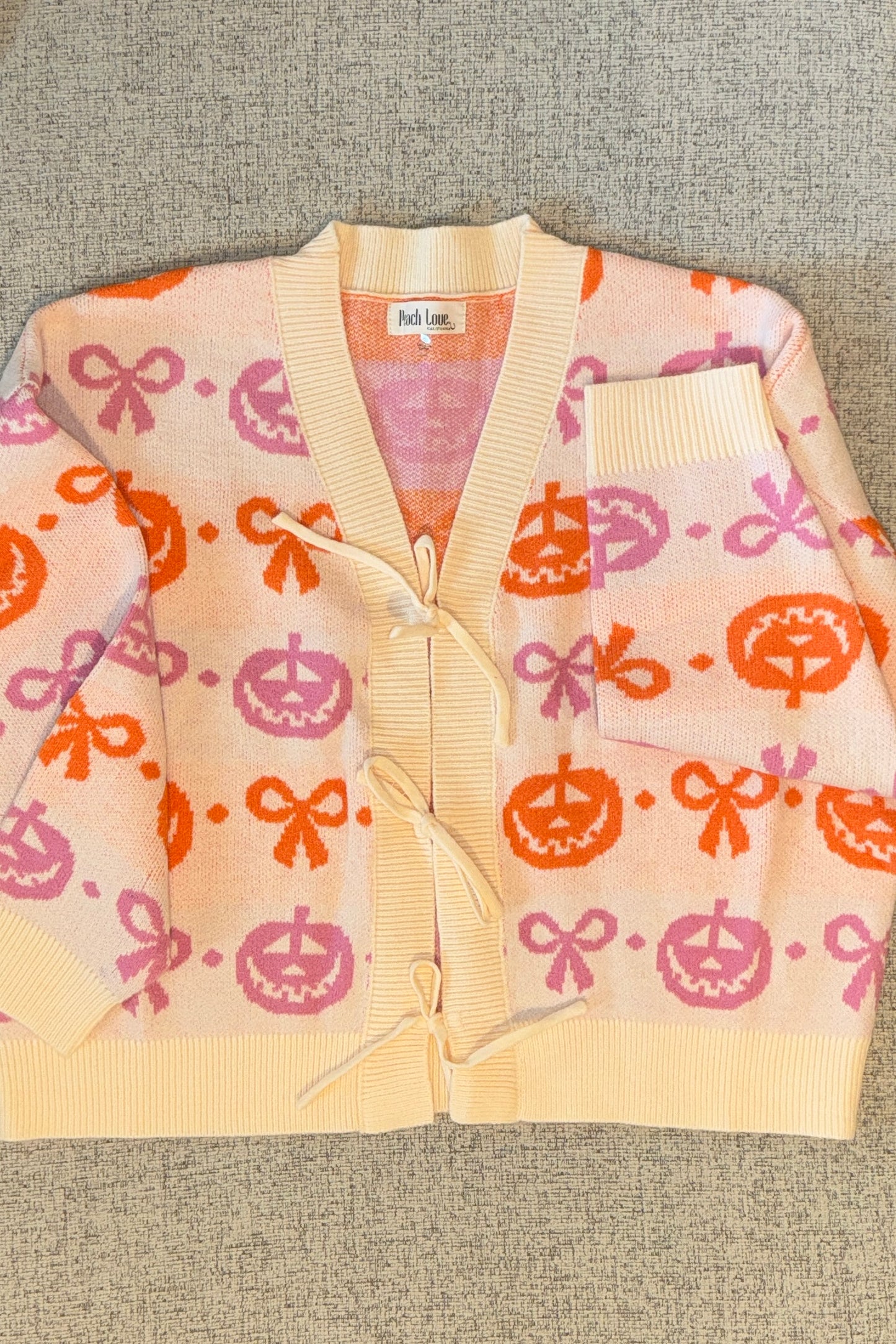 "Boo Bows" Sweater (Cream/Multi)