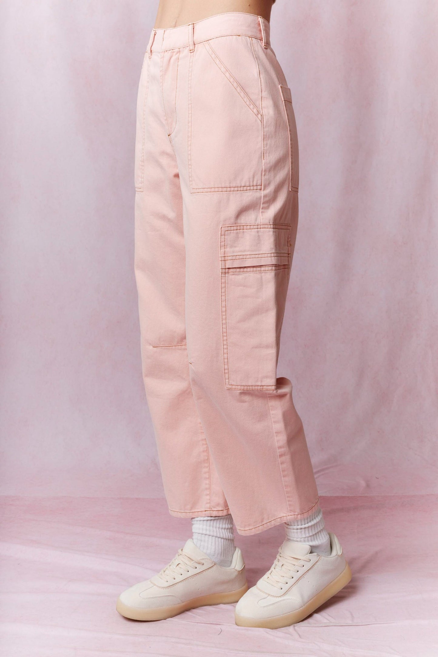 "Daydream" Barrel Pants (Coral Pink)