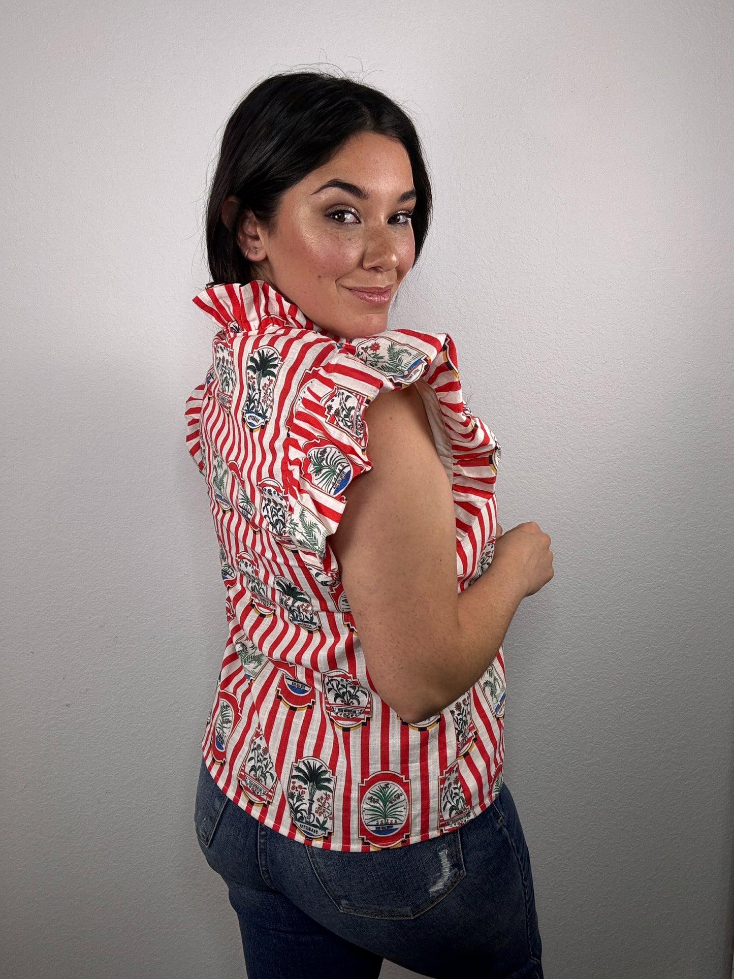 “Vacation Mode" Blouse (Red)