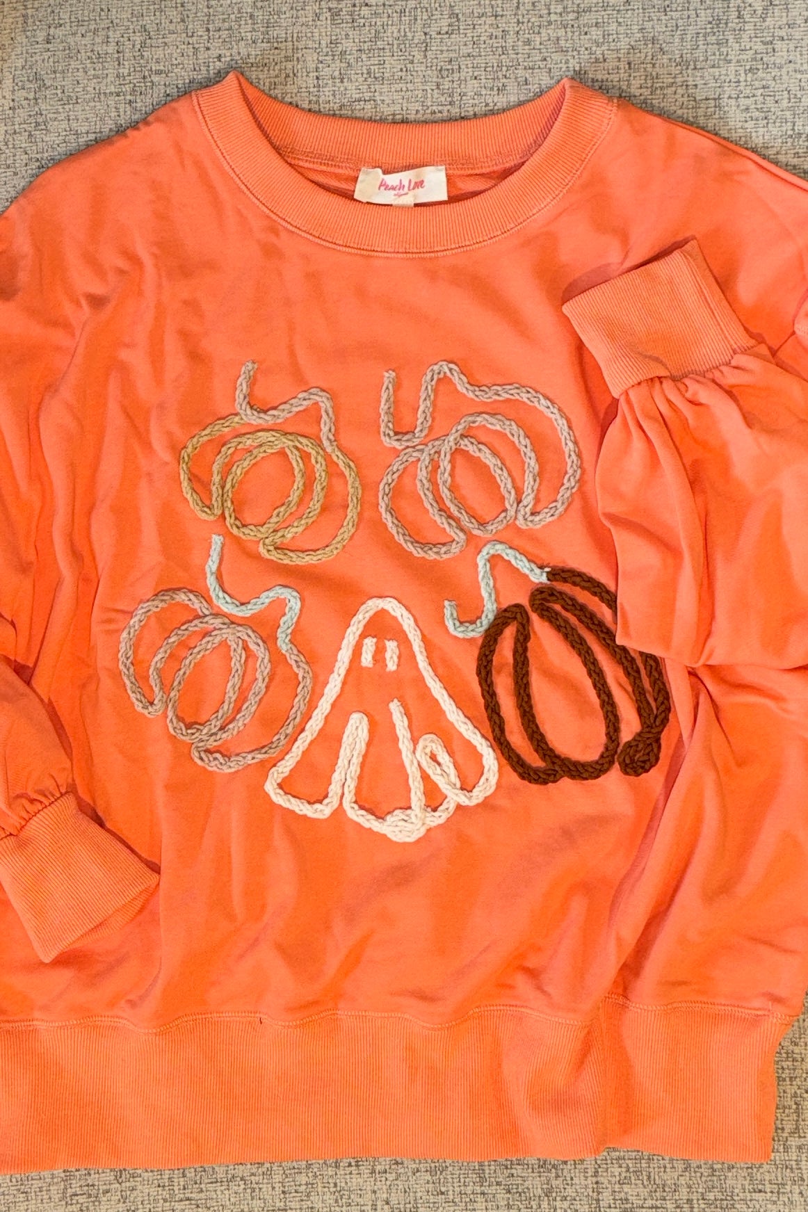 "Ghost Stitching" Sweatshirt (Orange)