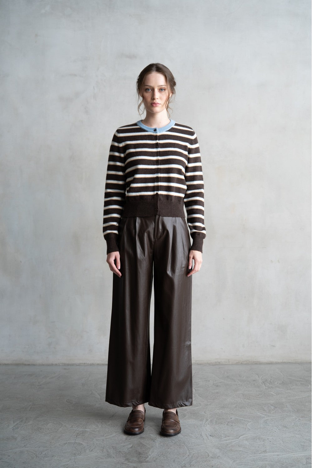 "Complimentary Stripes" Sweater (Brown/Blue)