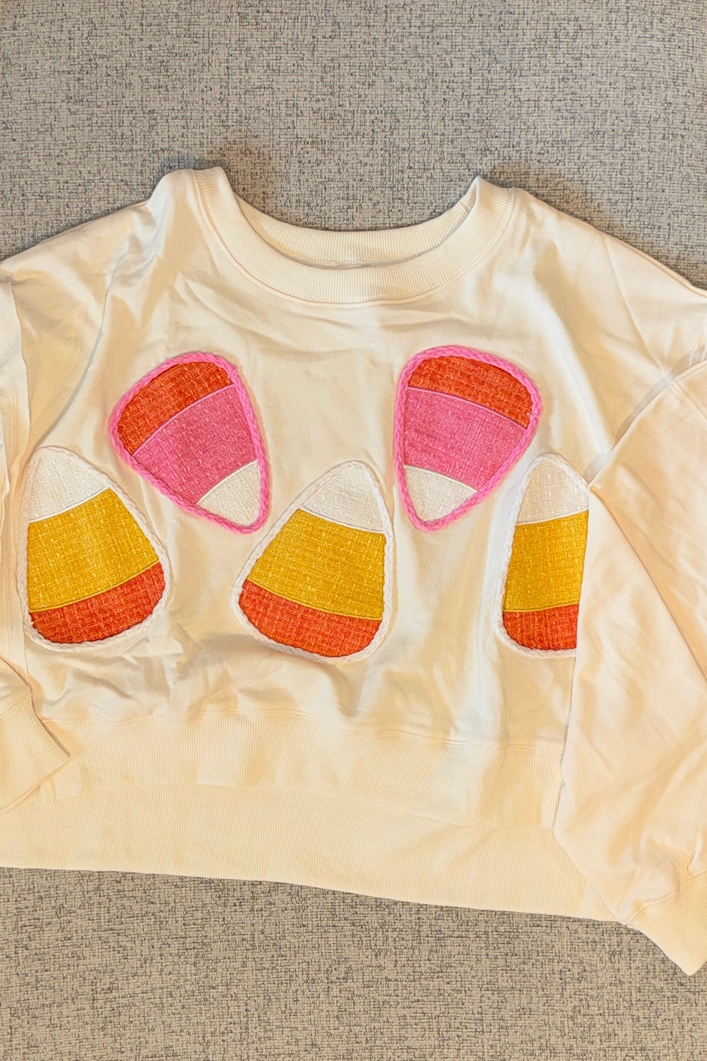 "Candy Corn Daydream" Sweater (Cream/Multi)
