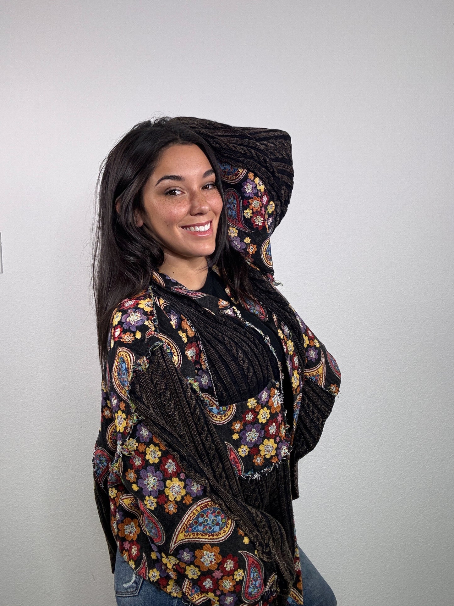 “Cosmic Fray” Jacket (Black/Multi)