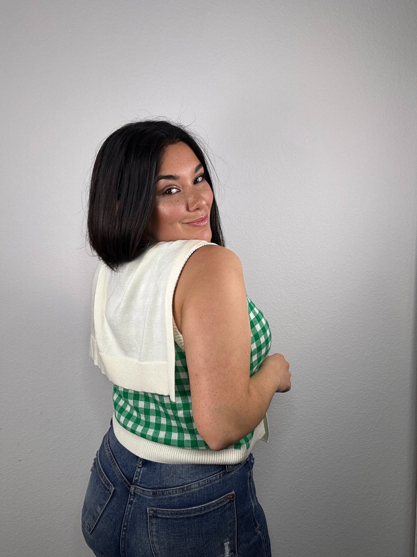 “On The Green" Sweater Top (Green)