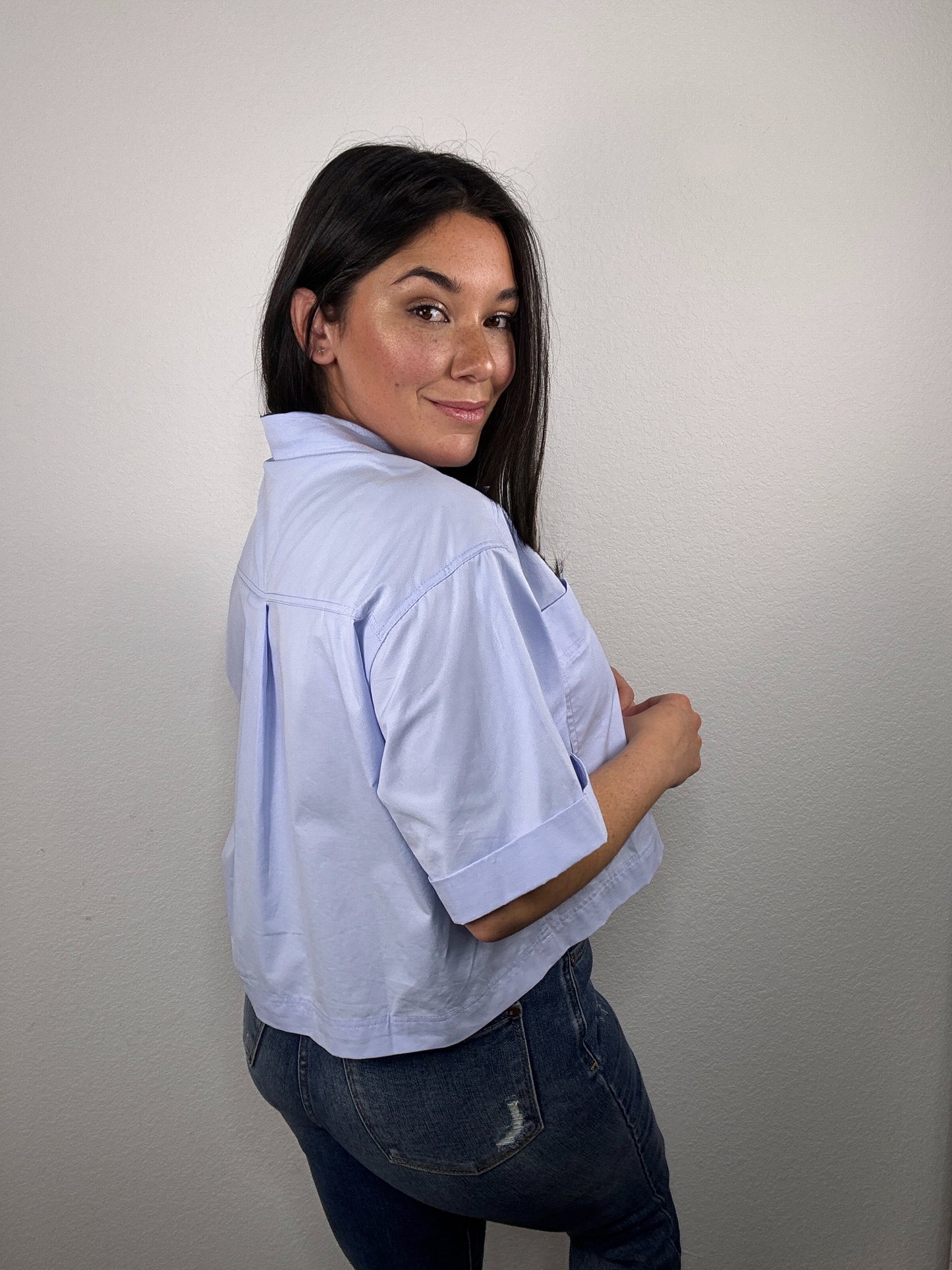 "Block It Out" Top (Blue)