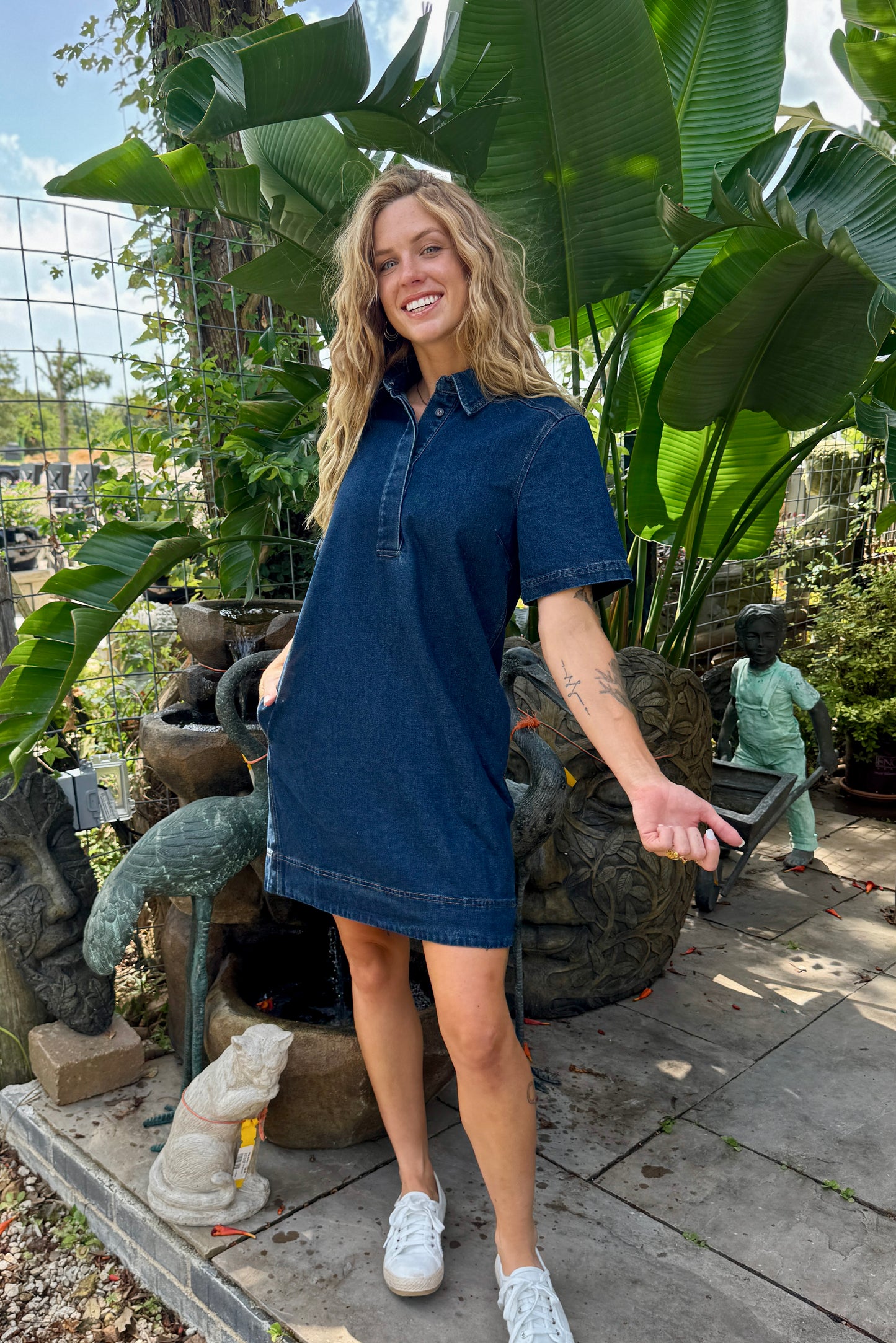 “Blue Jean Baby” Denim Dress (Dark Blue)