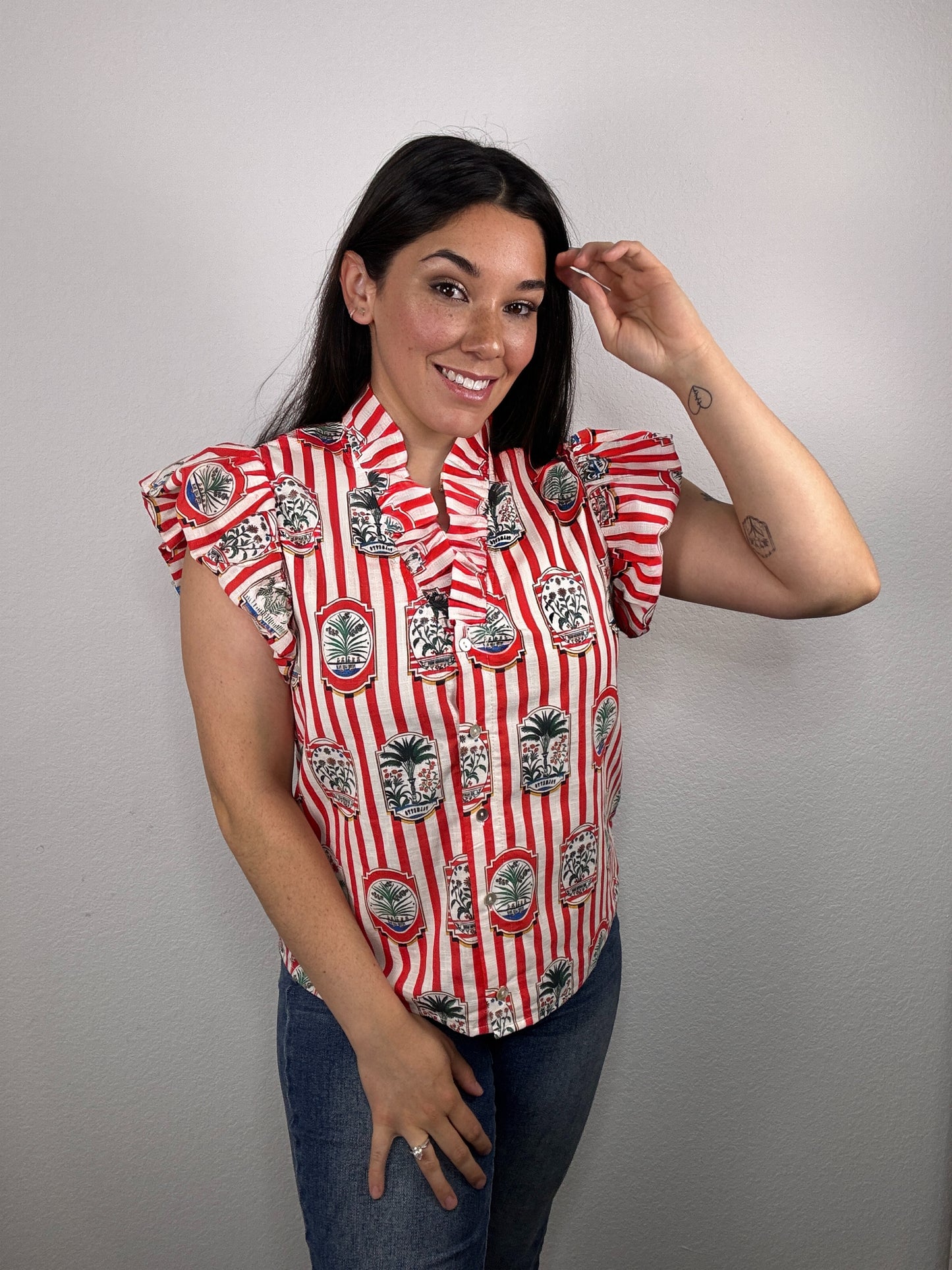 “Vacation Mode" Blouse (Red)