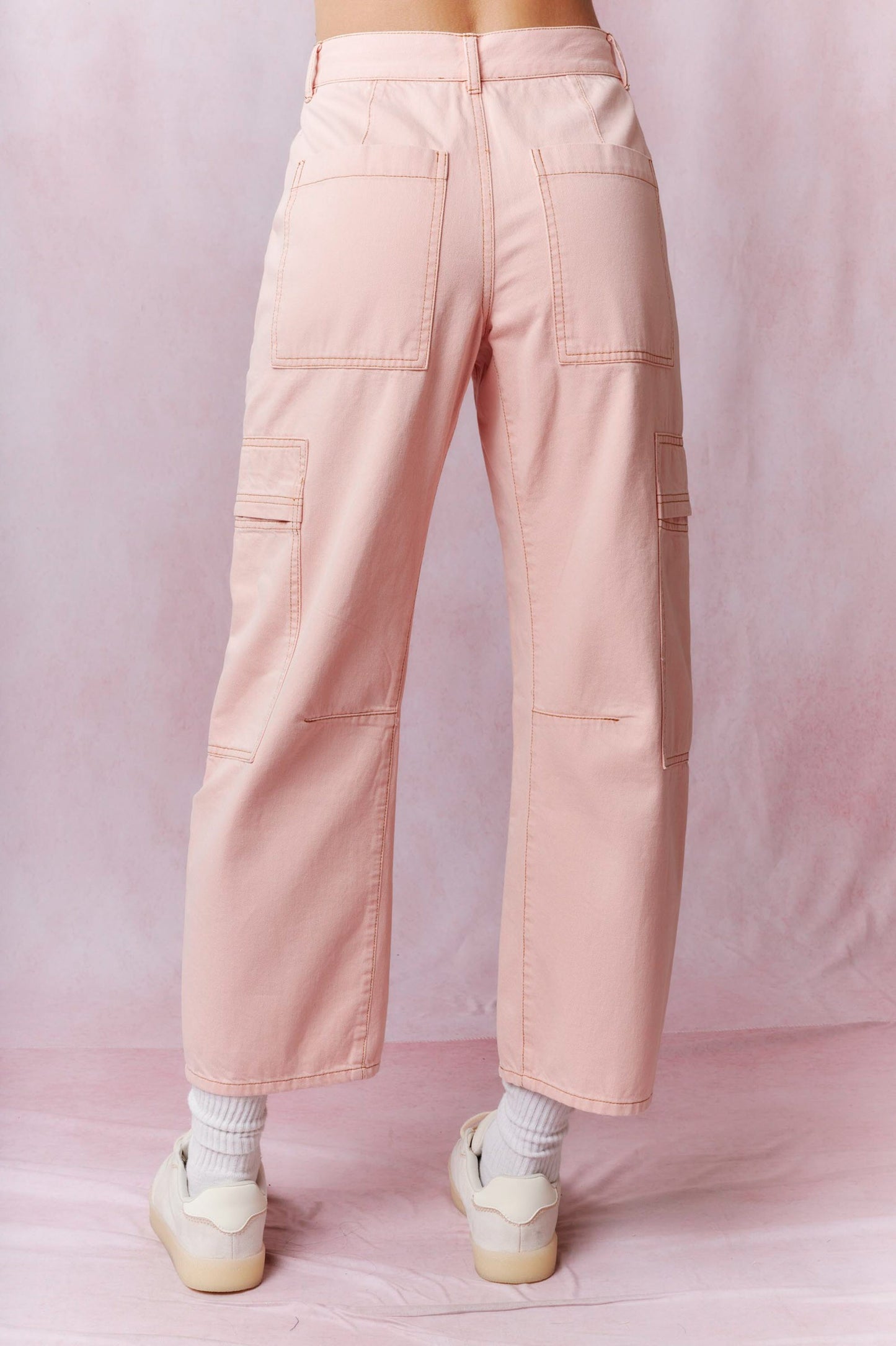 "Daydream" Barrel Pants (Coral Pink)