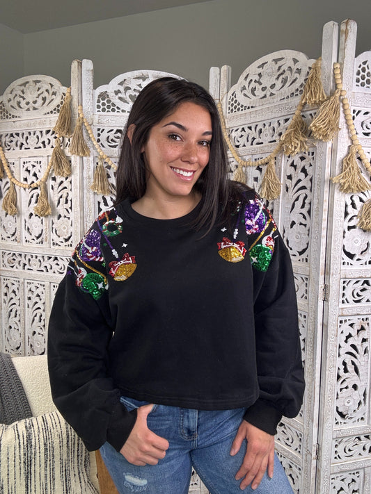 "Decorate the Tree" Sweater (Black)