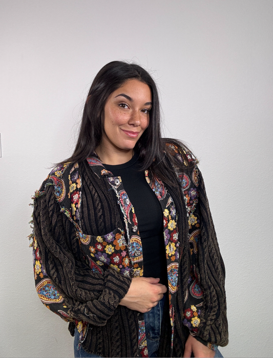 “Cosmic Fray” Jacket (Black/Multi)