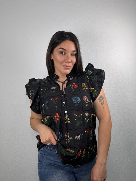 "Picture Perfect" Blouse (Black)