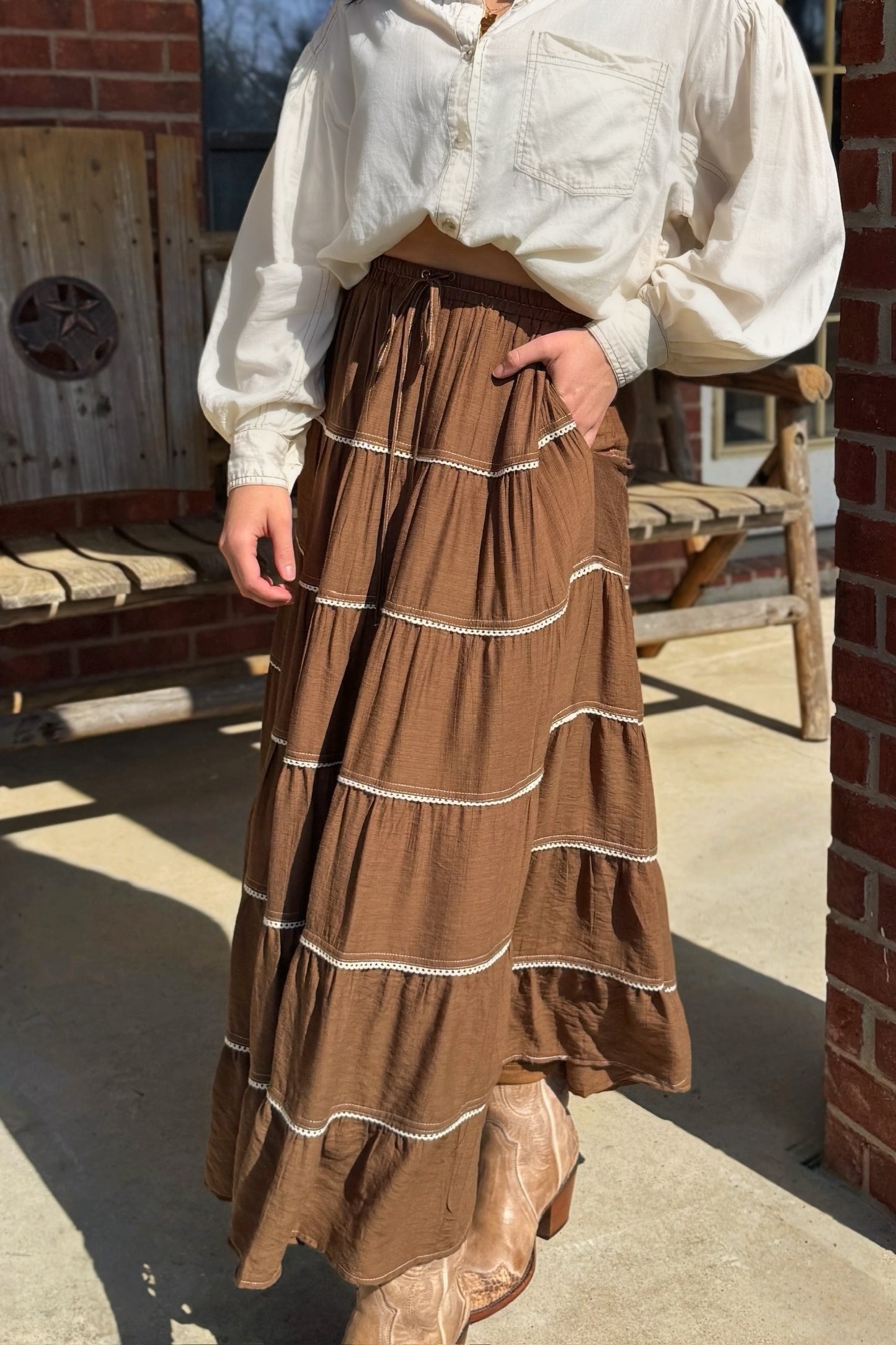 "Made for Walking" Midi Skirt