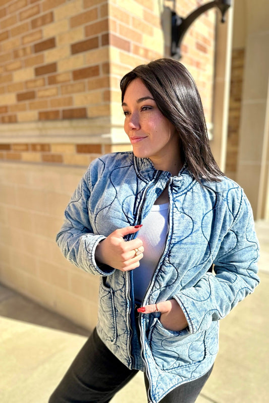 "Stitch Me Up" Denim Jacket