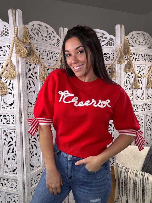 "Cheers" Sweater (Red)