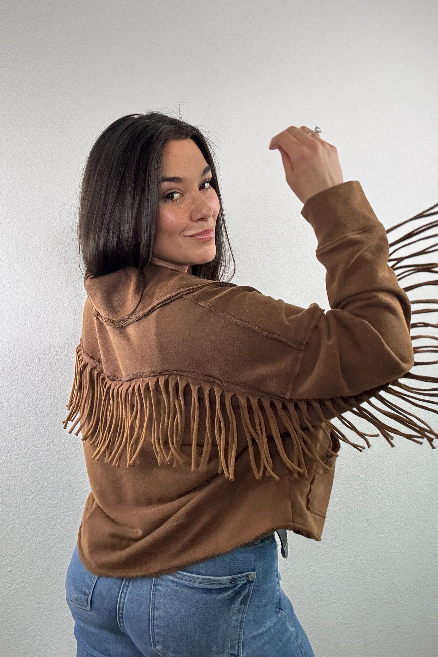 “Fringe Cowgirl" Jacket (Espresso)