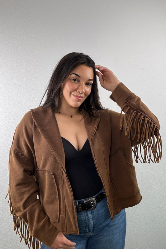 “Fringe Cowgirl" Jacket (Espresso)