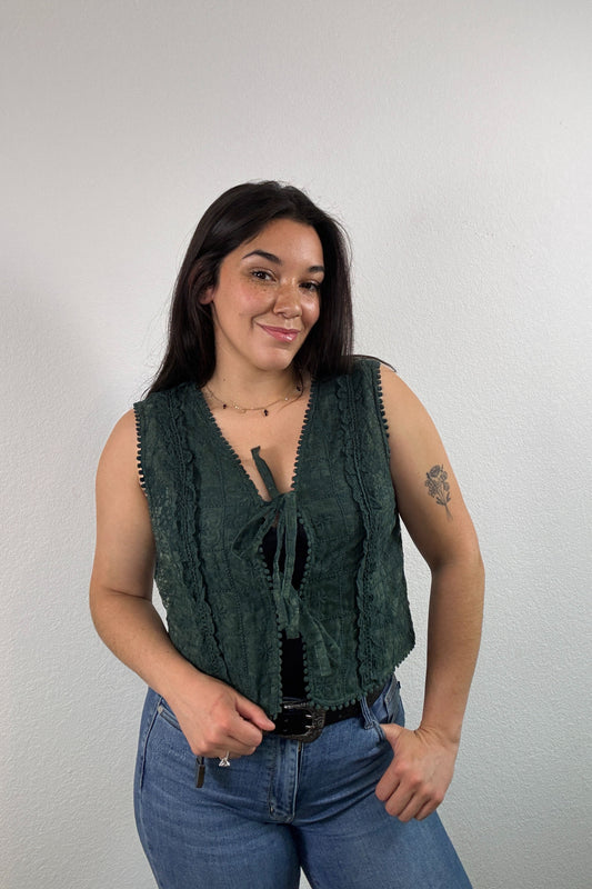 “Rodeo Babe" Vest (Green)