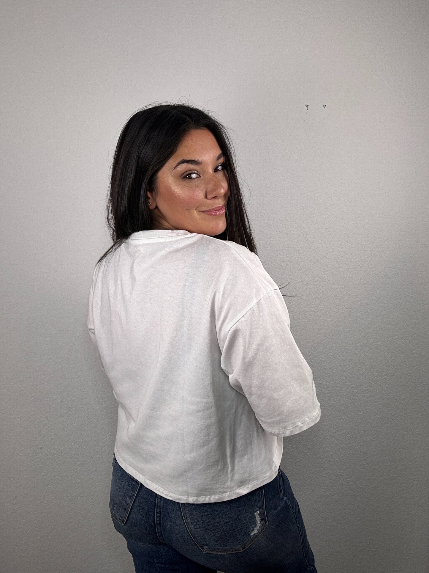 “Sparkle Patriot" Top (Off White