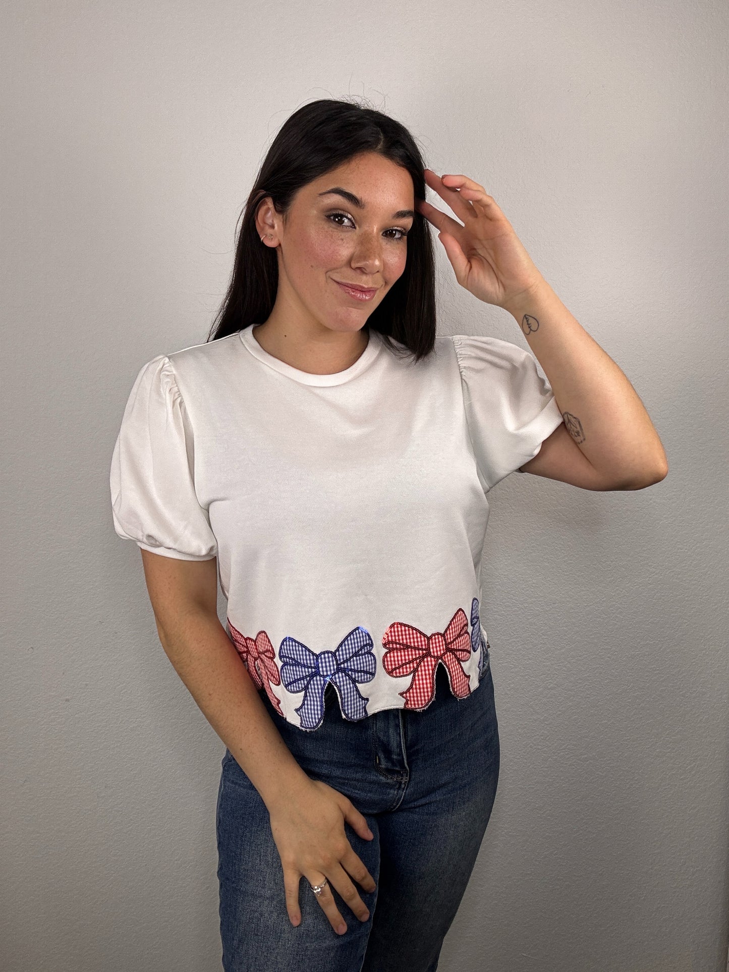“Firecracker Cutie" Top (Off White)