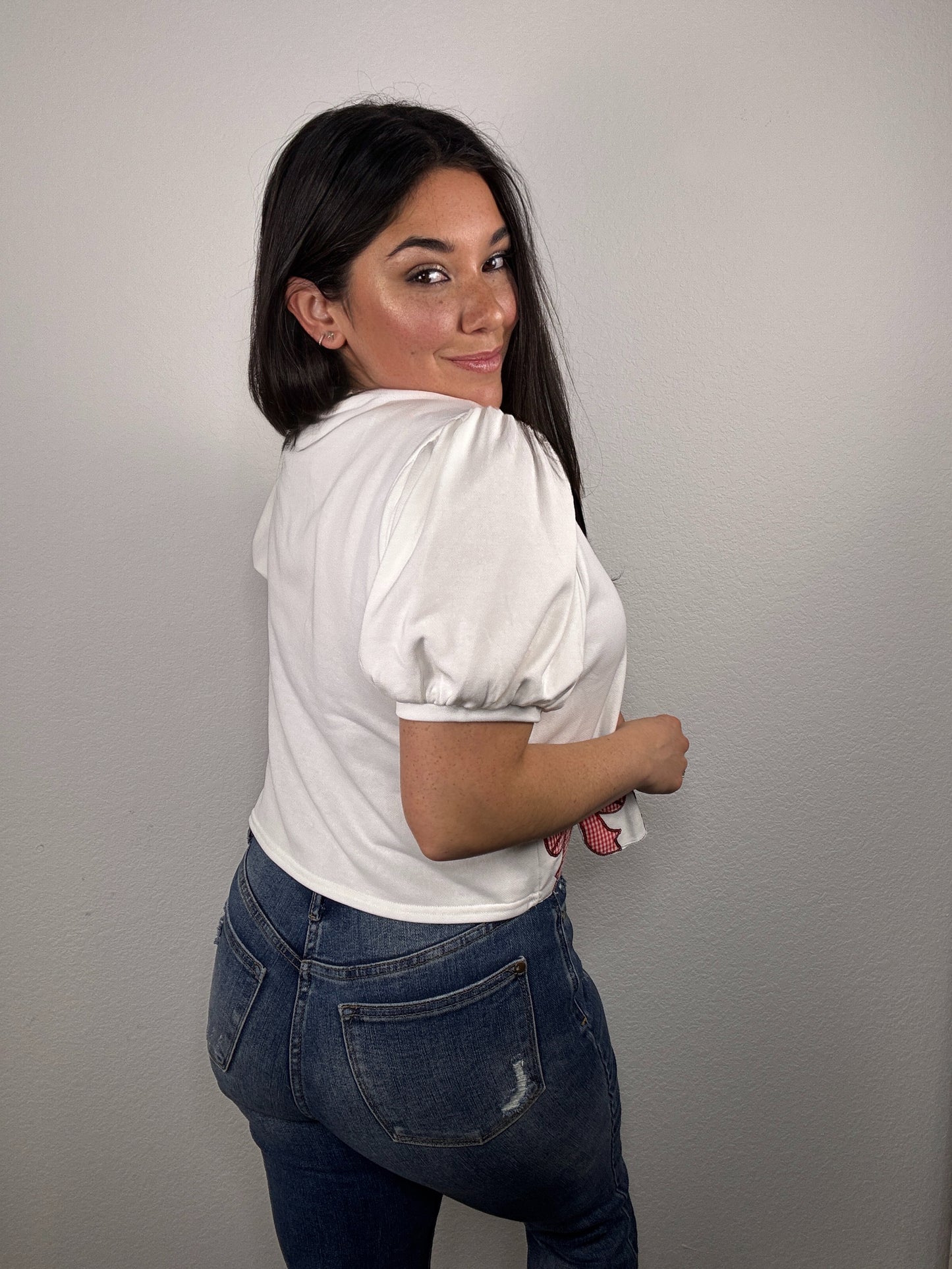 “Firecracker Cutie" Top (Off White)