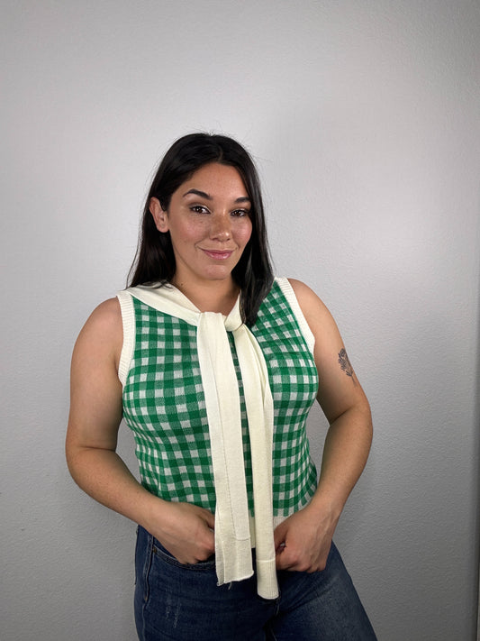 “On The Green" Sweater Top (Green)