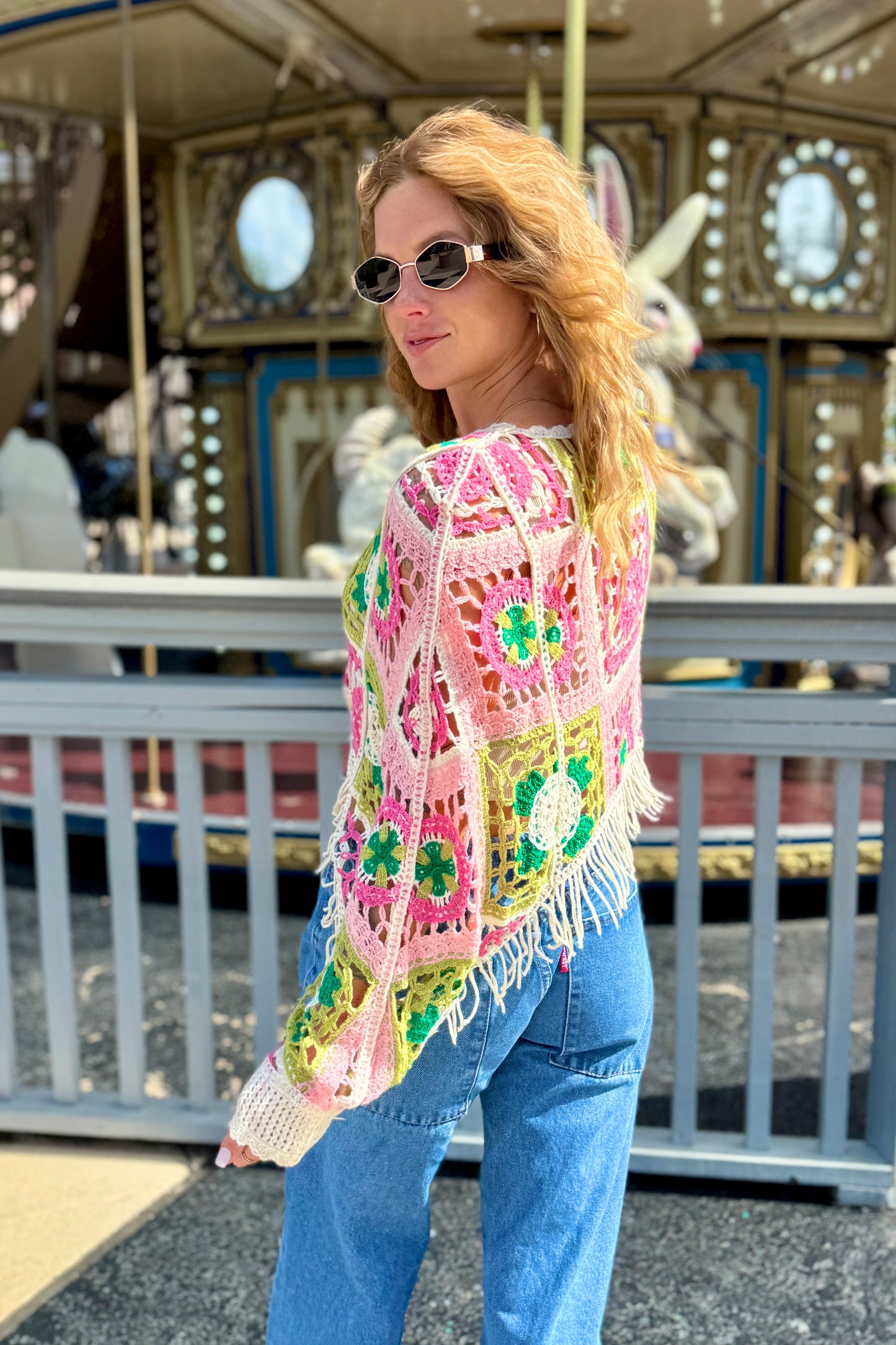 "Carousel Love" poncho (Multi)