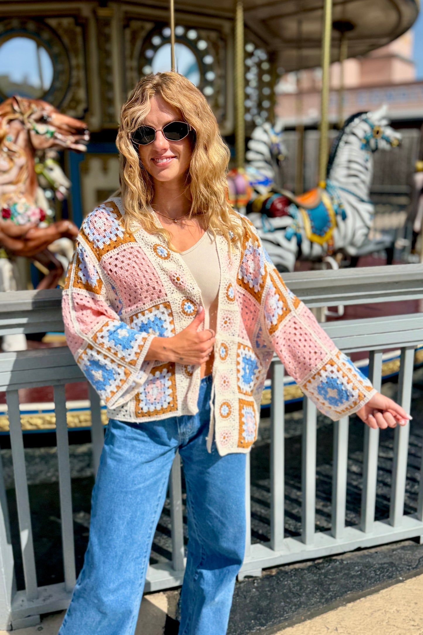 "Summer Daydream" Sweater (Blue Multi)