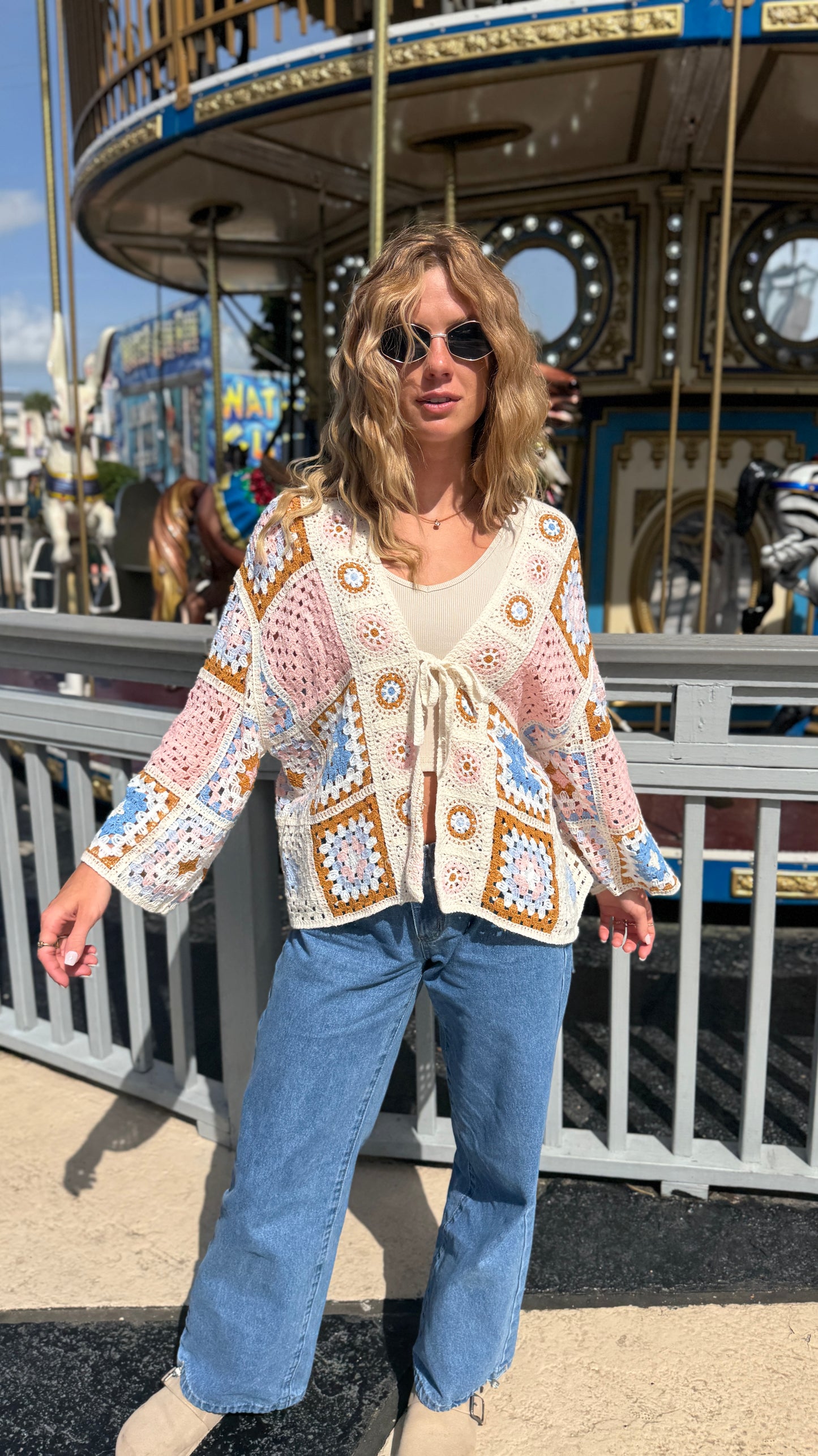 "Summer Daydream" Sweater (Blue Multi)