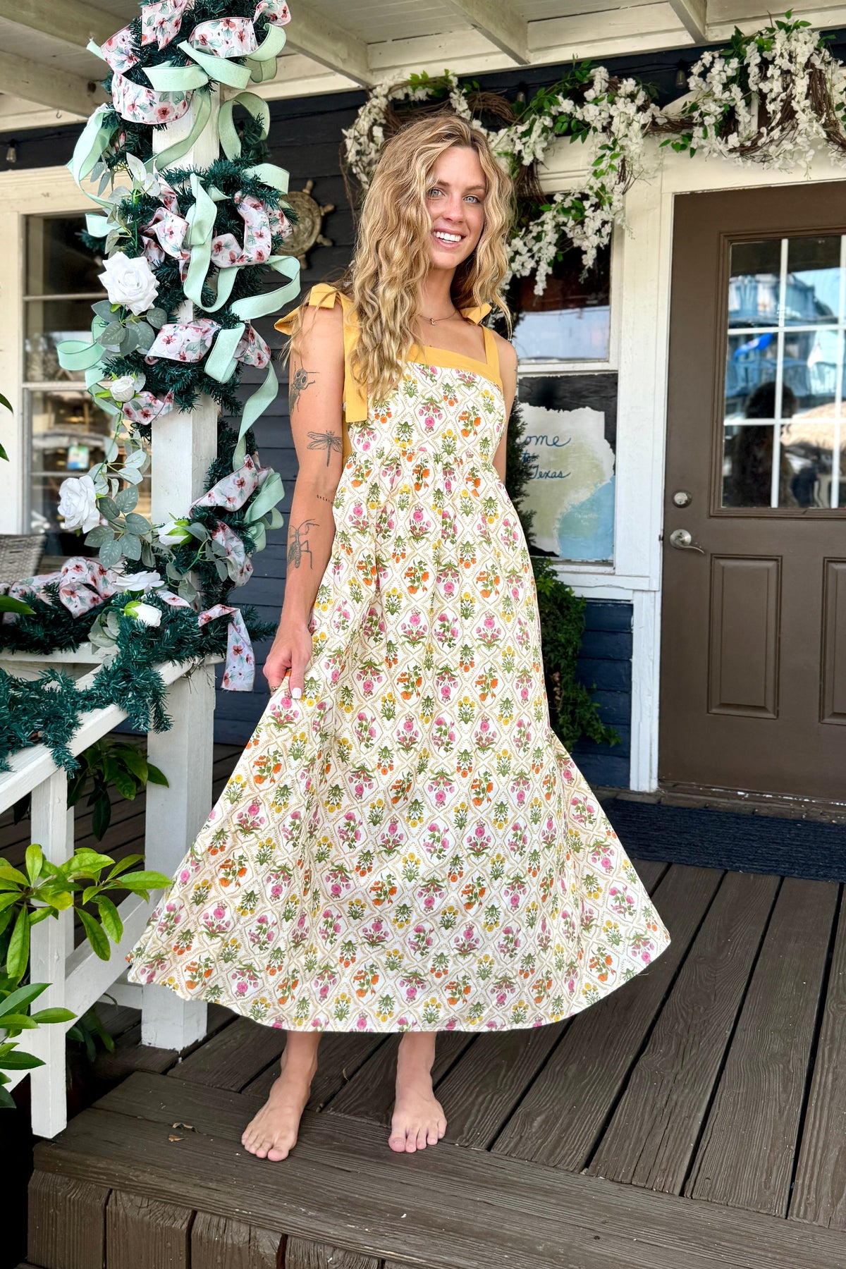 "April Showers" Dress (Gold)