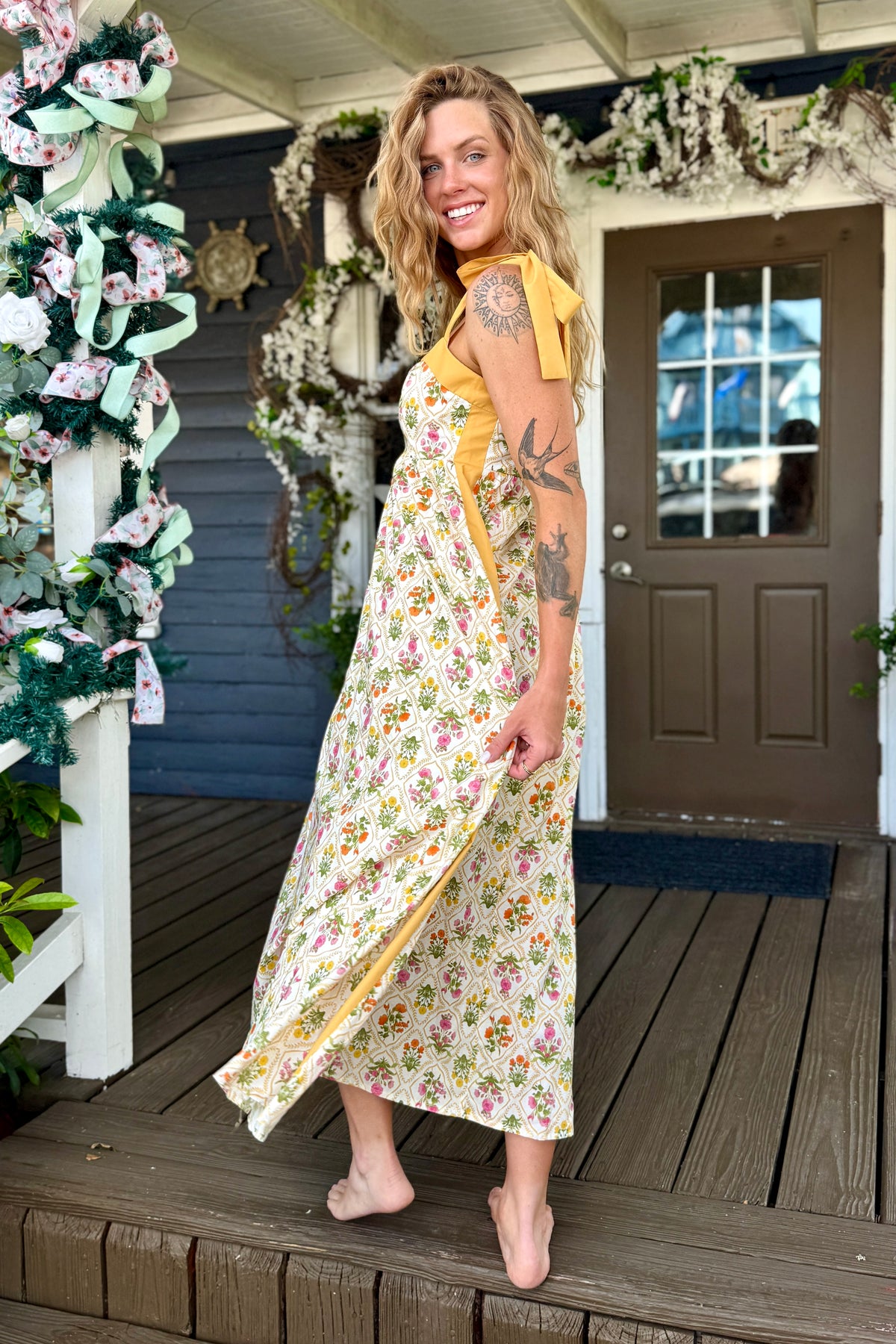 "April Showers" Dress (Gold)
