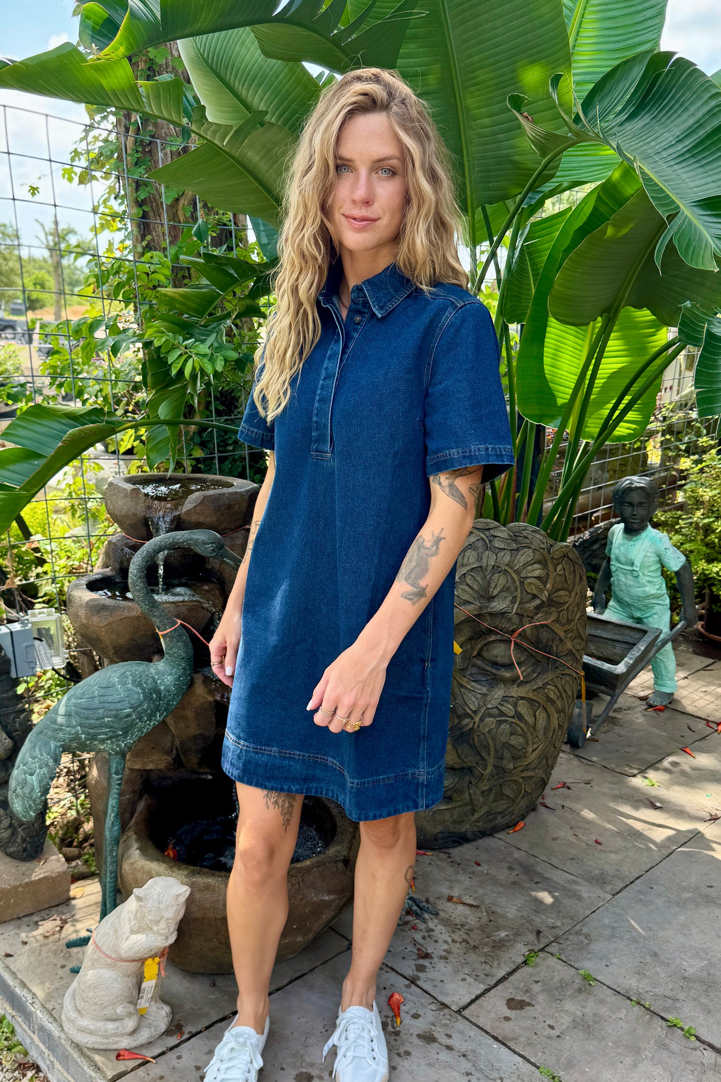 “Blue Jean Baby” Denim Dress (Dark Blue)