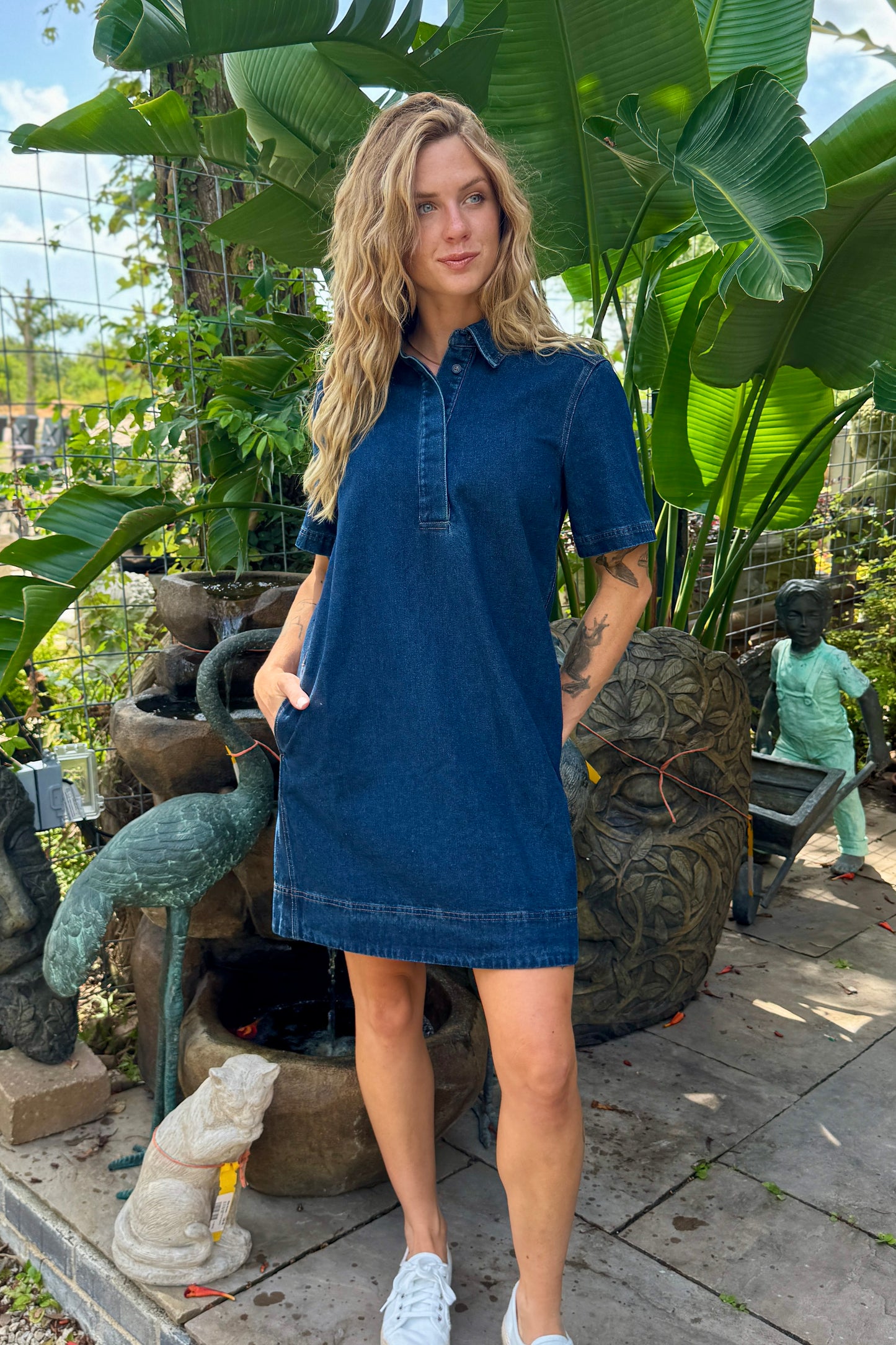 “Blue Jean Baby” Denim Dress (Dark Blue)