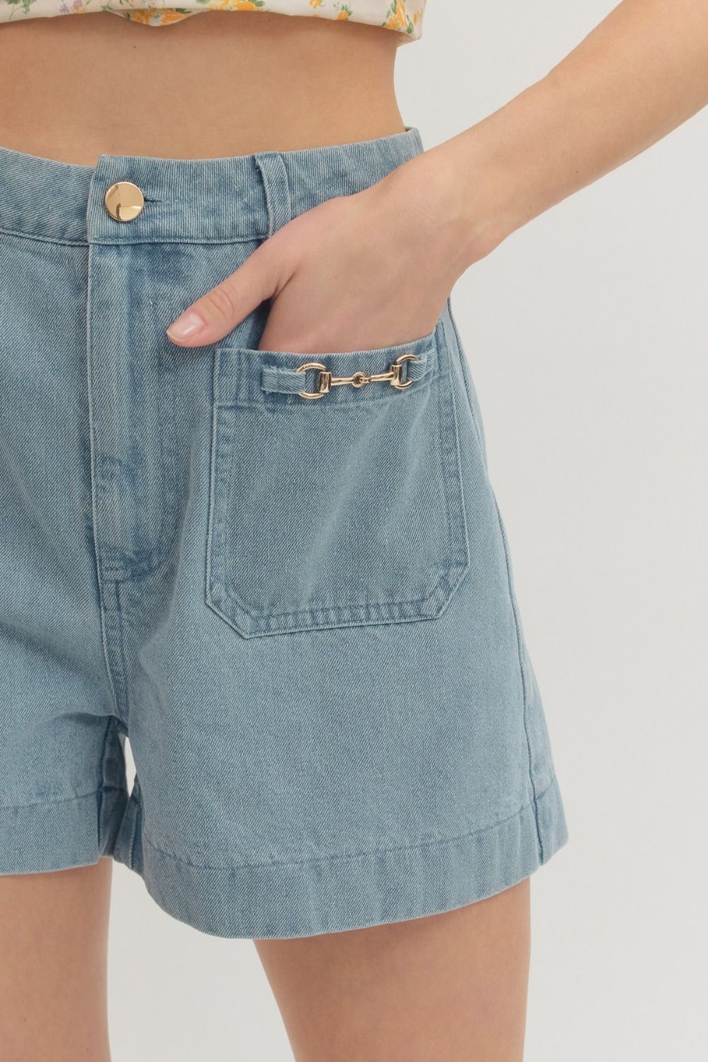 "Keep It Short" Denim Shorts (Lt Blue)