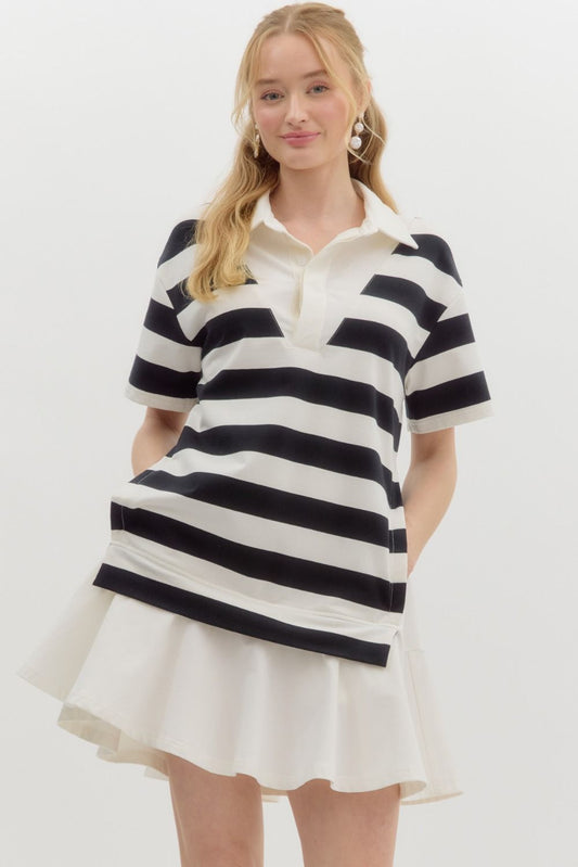 "Striped Daydream" Dress (Black)